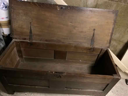 Photo of free Wooden oak chest (Clanfield) #2