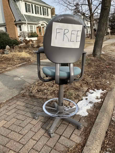Photo of free tall desk/work table chair (SW minneapolis) #2