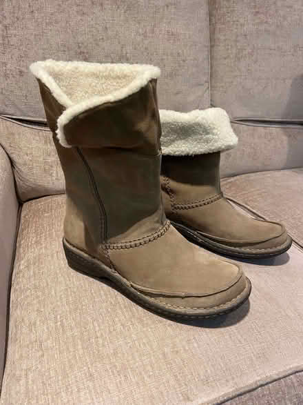 Photo of free Pair of Clarks suede and wool lined boots Size UK 7 1/2 (Epping CM16) #1