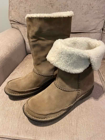 Photo of free Pair of Clarks suede and wool lined boots Size UK 7 1/2 (Epping CM16) #3