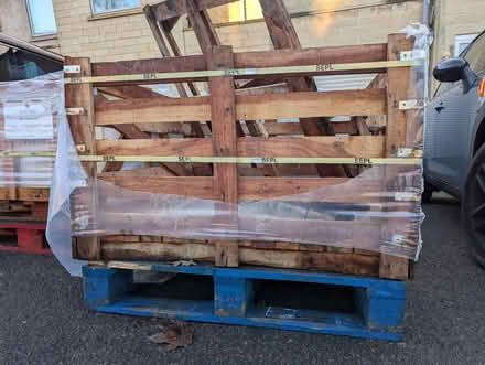 Photo of free Blue Pallet and/or Wooden Crate (Weston Park) #2