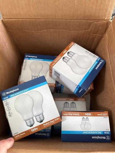 Photo of free Box of incandescent bulbs 25W (Inner Richmond) #1