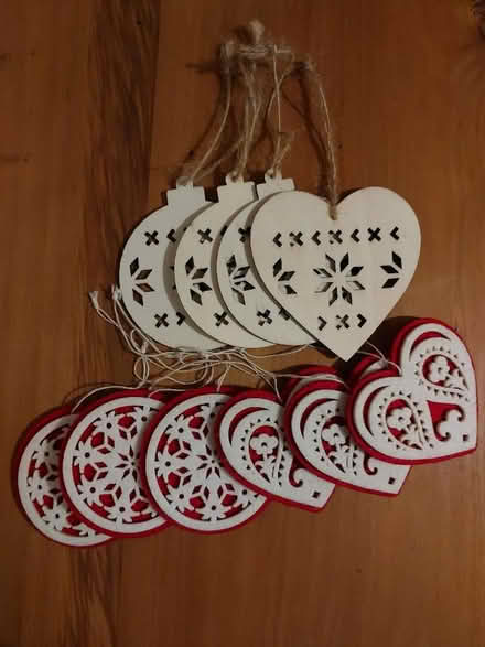 Photo of free Wooden and felt Christmas tree decorations (St Helens TN35) #1