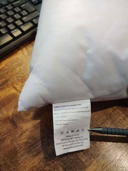 Photo of free Six square cushion pads size 40 cm x 40 cm, from Hobbycraft (West Byfleet GU22) #1