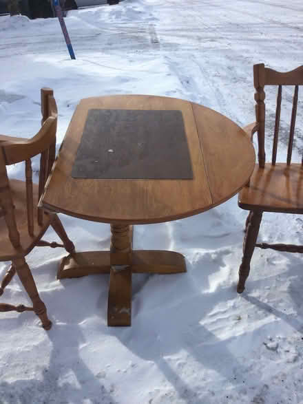 Photo of free Drop leaf table with 2chairs (Riverside South) #1