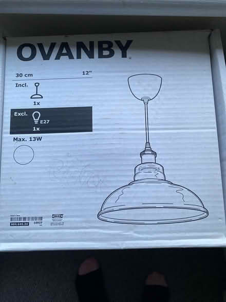 Photo of free Ikea Ovanby glass lampshade & bulb (Great Bourton, OX17) #2