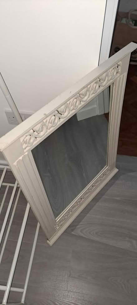 Photo of free Wood frame mirror cream colour (Pratts Bottom) #1