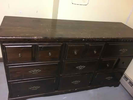 Photo of free Large wood bureau and mirror (East Concord) #1