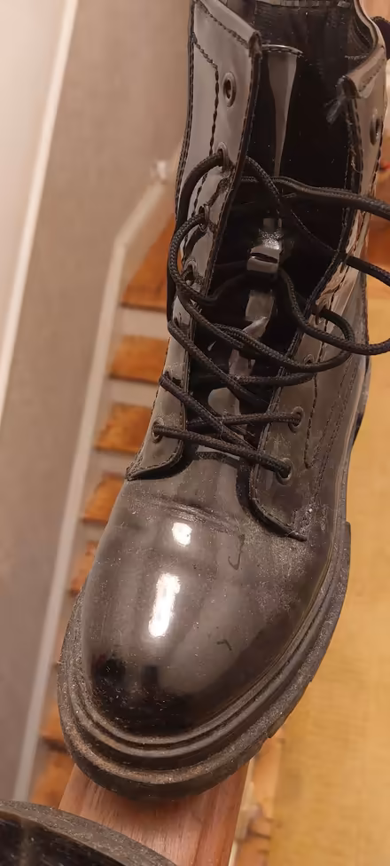 Photo of free Black patent boots size 38 (Lower Weston) #1