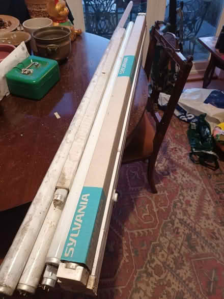 Photo of free Fluorescent tubes and light fitting (Cwmbach Llechrhyd LD2) #1