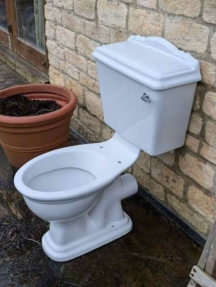 Photo of free Victorian style cloakroom set with toilet and basin (Middleyard GL10) #1