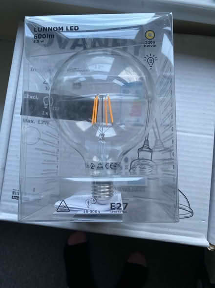 Photo of free Ikea Ovanby glass lampshade & bulb (Great Bourton, OX17) #3