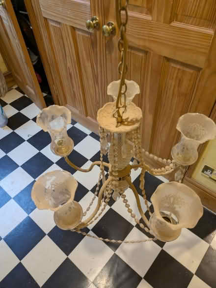 Photo of free Glass chandelier (Malvern WR14) #1