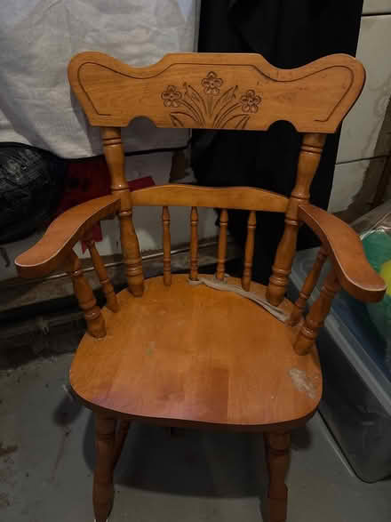 Photo of free Wooden chairs (1x captain chair) (West end Area) #2