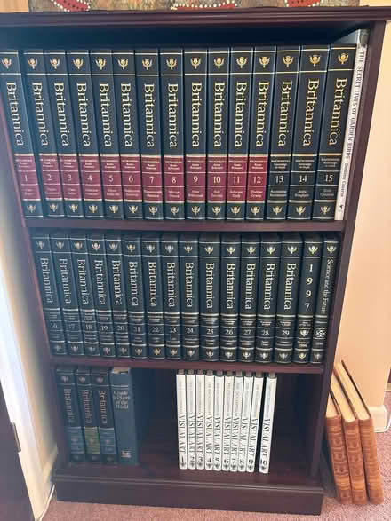 Photo of free Encyclopaedia Britannica with bookcase excellent condition (Ferndown BH22) #1