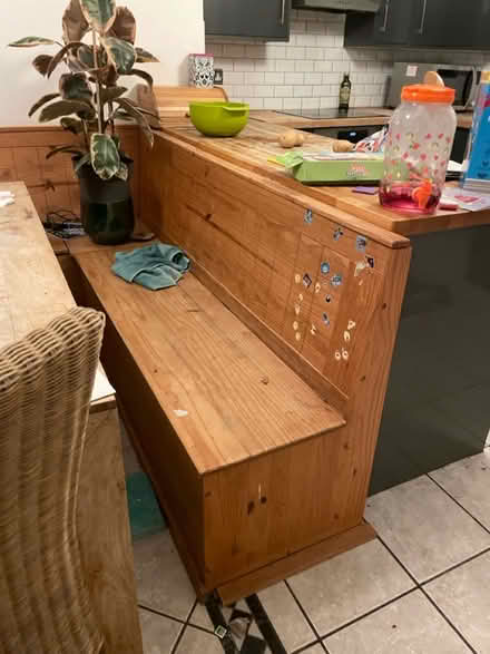 Photo of free Wooden L shaped storage bench (Liverpool L18) #1