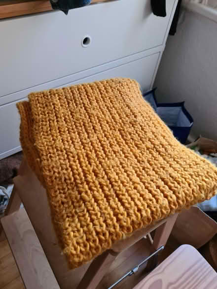 Photo of free Mustard yellow snood scarf (Wood green N22) #1