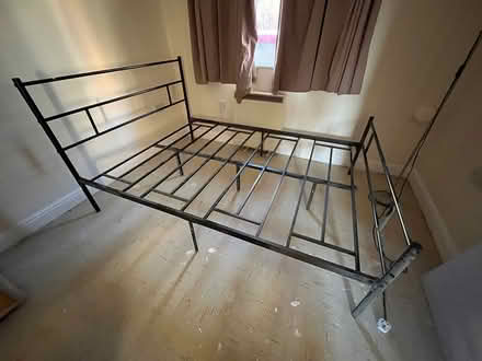 Photo of free Double bed frame (Woolwich Dockyard SE18) #2