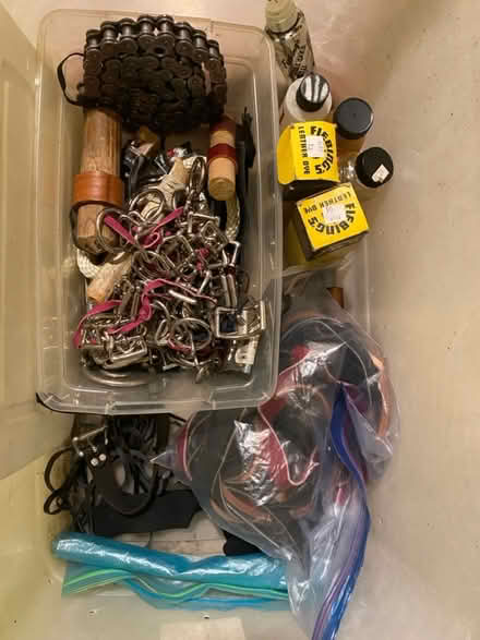 Photo of free Leather scraps and crafting tools (Near Highland Hospital) #2