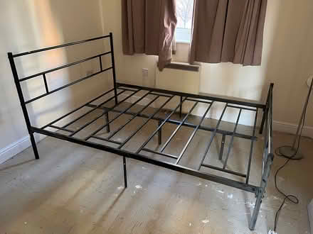 Photo of free Double bed frame (Woolwich Dockyard SE18) #1