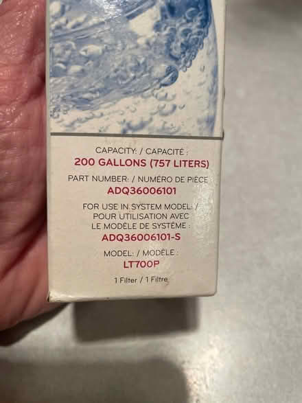 Photo of free LG refrigerator replacement filter (West Billerica) #2