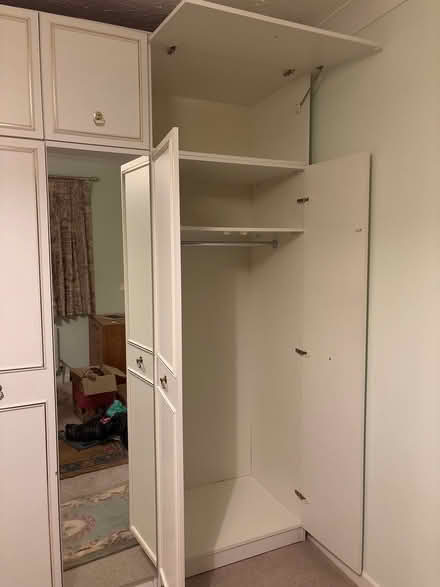 Photo of free Double wardrobe with shelving, cabinets and mirror (Ferndown BH22) #2