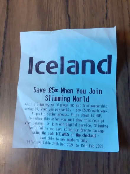 Photo of free Slimming World Voucher (Hellesdon NR6) #1