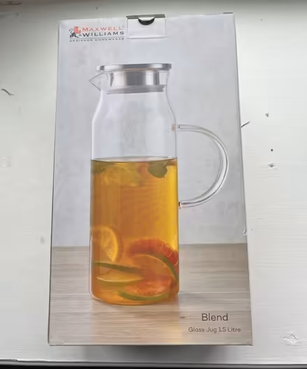 Photo of free Glass jug with lid (Whitby - Kendalwood/Dundas-ish) #1