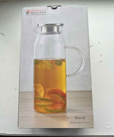 Photo of free Glass jug with lid (Whitby - Kendalwood/Dundas-ish) #1