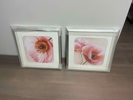 Photo of free Two Silver Framed Flower Prints (Covent Garden WC1R) #1