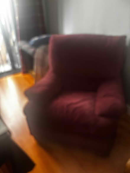 Photo of free Red velvet chair (Dunmurry) #1