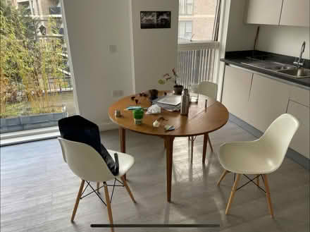 Photo of free Round dining table and 3 chairs (Camberwell) #1