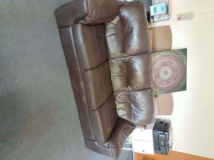 Photo of free Three Seater Leather Settee Brislington BS4 (City of Bristol BS4) #1