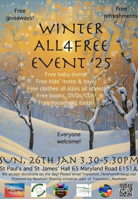 Photo of free Winter All4Free Event 2025 (StPaul's + StJames Hall E15) #1