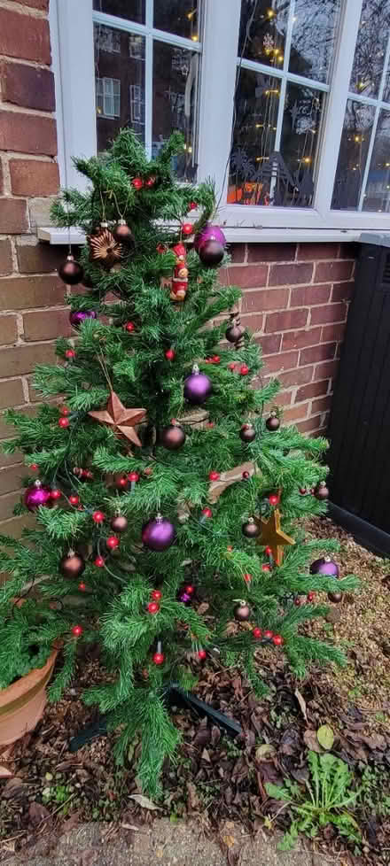 Photo of free Christmas tree with lights, baubles (Guildford) #1