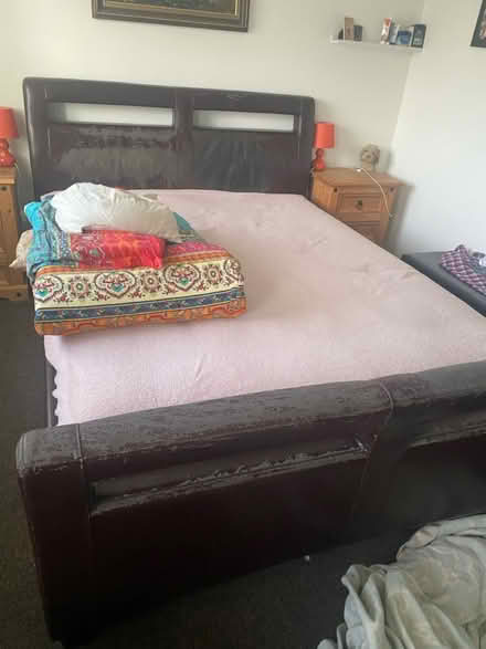 Photo of free King size bed frame and mattress (Worcester) #1