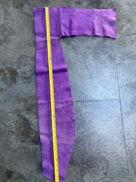 Photo of free Purple suede offcut (Bexhill on sea TN39) #1