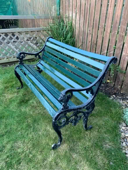 Photo of Old Metal Framed Garden Benches (South Beach, Blyth NE24) #1