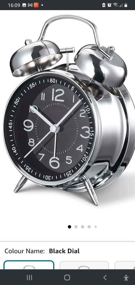 Photo of Old fashioned, loud, alarm clock. (Kents Hill MK7) #1