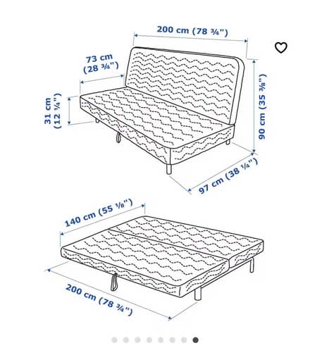 Photo of free IKEA Sofa Bed - NEEDS SMALL WELDED FIX (Raynes Park SW20) #2