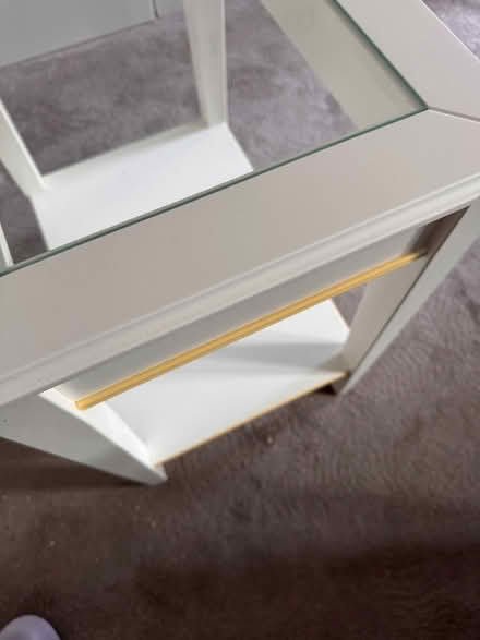 Photo of free Wooden coffee table with glass (Staines) #3