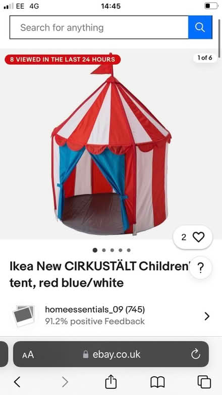 Photo of free IKEA kids Circus tent (Kidderminster, DY10) #1