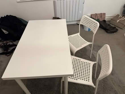 Photo of free White table +2 chairs (Harrow, Kenton Road HA3) #3
