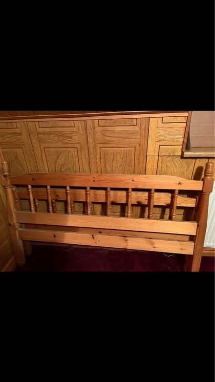 Photo of free Pine bed frame. No fittings. (Oswestry SY11) #1