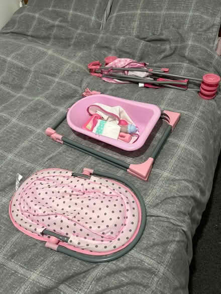 Photo of free Doll bath, pushchair and bits (TN38) #1