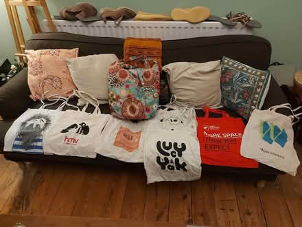 Photo of free 9 reusable fabric shopping bags (Crystal Palace, SE19) #1