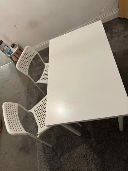 Photo of free White table +2 chairs (Harrow, Kenton Road HA3) #4