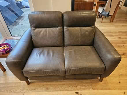 Photo of free Grey leather sofa (Sandiacre NG10) #2