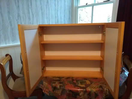 Photo of free Wooden bathroom cabinet (West Malvern WR14) #2