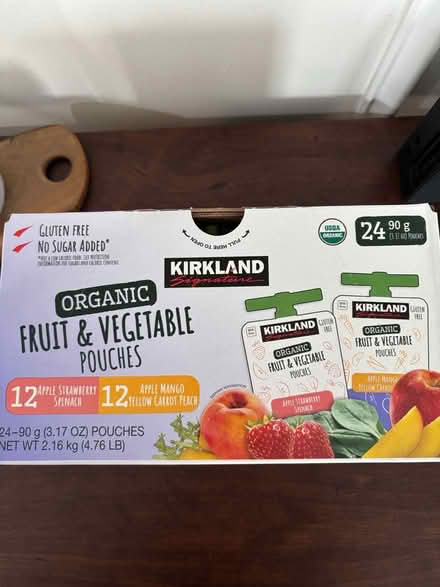 Photo of free Kirkland fruit & veggie pouches (Evanston (Green Bay & Emerson)) #1